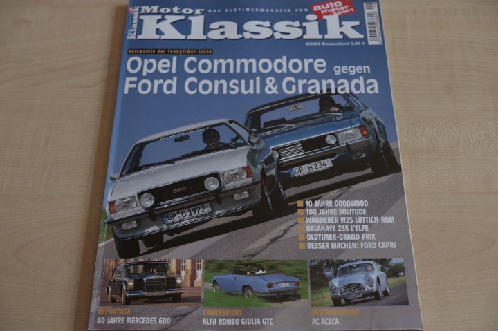 Deckblatt Motor Klassik (09/2003)